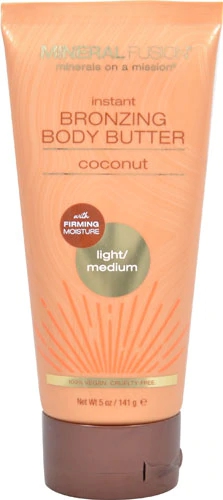 Mineral Fusion Instant Bronzing Body Butter Light/Medium Coconut -- 5 oz
