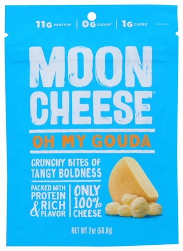 Moon Cheese Gouda Crocante Sem Glúten - 57g: Petisco de Queijo Saudável