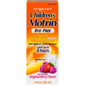Motrin Infantil Suspensão Oral Ibuprofeno Sabor Frutas Vermelhas Sem Corantes 120ml