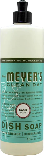 Detergente Líquido Mrs. Meyer's Clean Day® Manjericão 473ml - Limpeza Refrescante e Natural