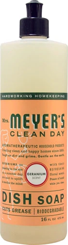 Detergente Líquido Mrs. Meyer's Clean Day Gerânio 473ml - Limpeza Perfumada e Eficaz