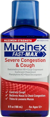 Mucinex Fast-Max Congestão Severa e Tosse 177ml – Alívio Rápido e Eficaz