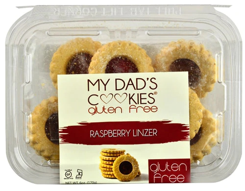 Biscoitos Sem Glúten My Dad's Cookies Linzer Sabor Framboesa 170g - Delícia Apropriada