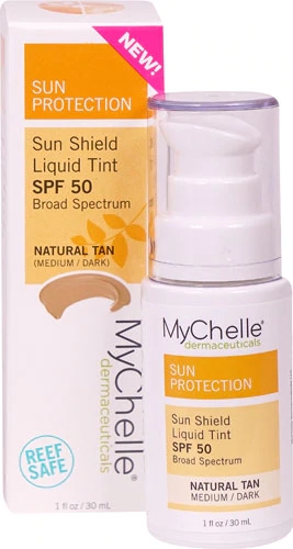 MyChelle Dermaceuticals Sun Shield Liquid Tint SPF 50 Natural Tan -- 1 fl oz
