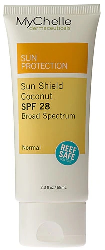 Protetor Solar MyChelle Dermaceuticals Sun Shield SPF 28 Coco 65g - Proteção e Hidratação