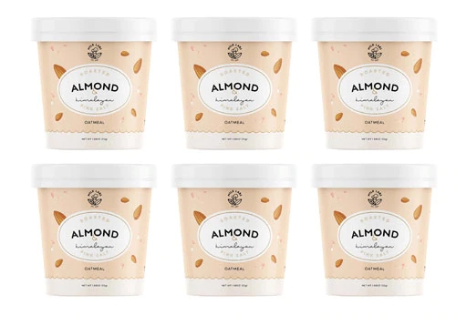 Mylk Labs Aveia Assada com Amêndoa e Sal Rosa do Himalaia - Pacote com 6 Unidades (42g cada)
