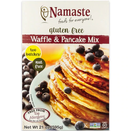 Namaste Foods Mistura para Panqueca e Waffle Sem Glúten 595g - Saudável e Delicioso