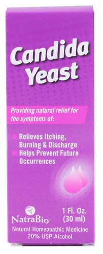 NatraBio Candida Yeast - Suplemento Natural 30ml para Equilíbrio Corporal