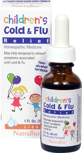 NatraBio Alívio Gripe e Resfriado Infantil Homeopático 30ml - Saúde Natural para Crianças