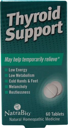 NatraBio Homeopathic Thyroid Support -- 60 Tablets
