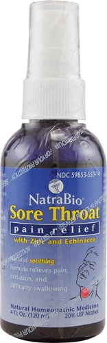 NatraBio Pastilha para Dor de Garganta - Alívio Natural 118ml