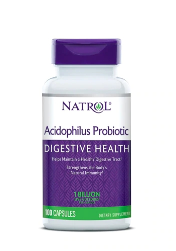 Natrol Acidophilus Probiótico Saúde Digestiva - 100mg - 100 Cápsulas