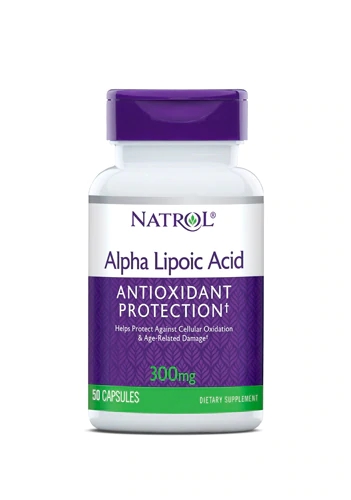 Natrol Ácido Alfa-Lipoico 300mg - 50 Cápsulas - Antioxidante Poderoso