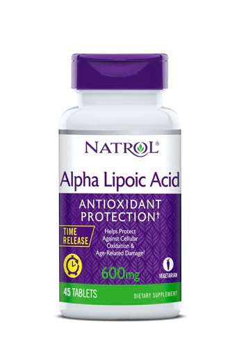Natrol Alpha Lipoic Acid Time Release 600mg - 45 Comprimidos: Antioxidante Poderoso para sua Saúde