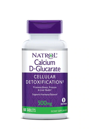 Natrol Calcium D-Glucarate 60 Comprimidos - Suporte Detóx e Saúde Óssea