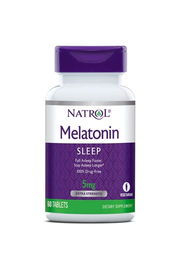 Natrol Melatonina 5mg - 60 Comprimidos para Sono Tranquilo