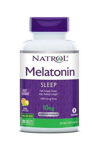 Natrol Melatonina Fast Dissolve Sabor Citrus Punch - 10 mg - 100 Comprimidos