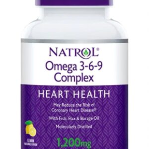Natrol Ômega 3-6-9 Complex Limão - 1200 mg - 60 Cápsulas Gelatinosas