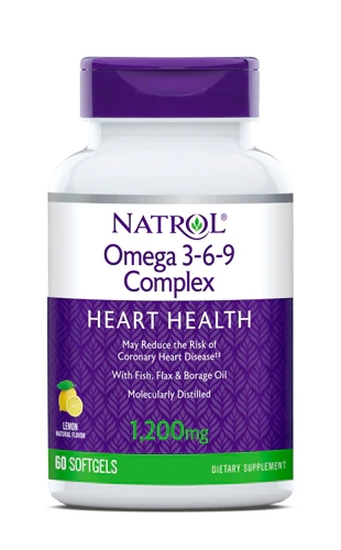Natrol Ômega 3-6-9 Complex Limão - 1200 mg - 60 Cápsulas Gelatinosas