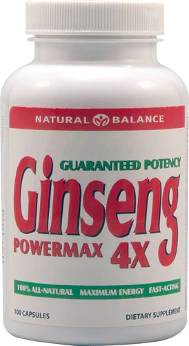 Natural Balance Ginseng PowerMax 4X 100 Cápsulas - Energia e Bem-Estar