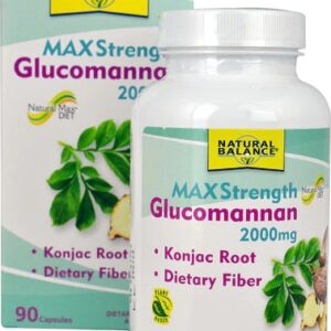 Natural Balance Glucomannan MaxStrength 2000mg - 90 Cápsulas: Seu Aliado para o Bem-Estar