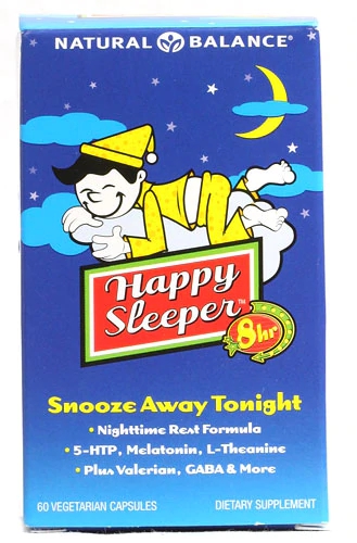 Natural Balance Happy Sleeper 60 Cápsulas Vegetarianas para Noites Tranquilas