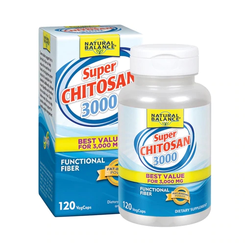 Natural Balance Super Chitosan 3000mg - 120 Cápsulas Vegetais: Controle de Peso e Bem-Estar