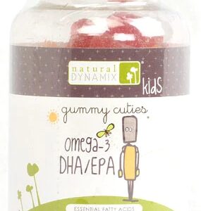 Natural Dynamix Ômega 3 DHA/EPA Gomas Infantil - 60 Gomas Mastigáveis para Desenvolvimento Cognitivo