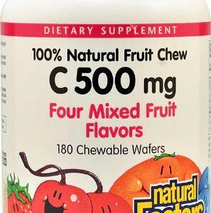 Natural Factors 100% Natural Fruit Chew C Mixed Fruit -- 500 mg - 180 Chewable Wafers