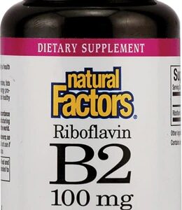 Natural Factors Vitamina B2 Riboflavina 100mg - 90 Comprimidos
