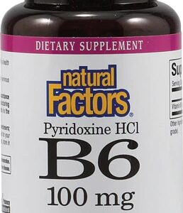 Natural Factors Vitamina B6 (Piridoxina HCl) 100mg - 90 Comprimidos