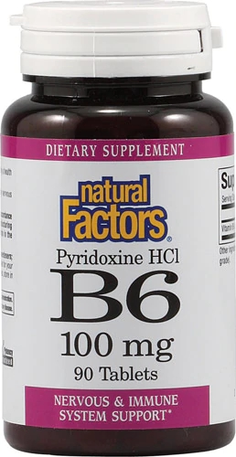 Natural Factors Vitamina B6 (Piridoxina HCl) 100mg - 90 Comprimidos