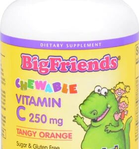 Natural Factors Big Friends Vitamina C Mastigável Sabor Laranja - 90 Comprimidos Mastigáveis 250mg