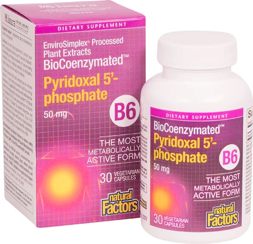 Natural Factors BioCoenzymated Piridoxal 5'-fosfato 50mg - 30 Cápsulas Vegetarianas