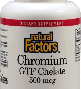 Natural Factors Cromo GTF Quelato 500mcg - 90 Comprimidos