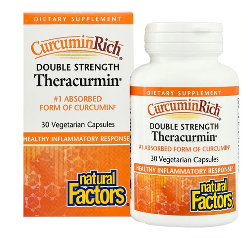 Natural Factors Double Strength Theracurmin™ 60mg - 30 Cápsulas Vegetarianas