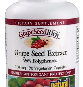 Extrato de Semente de Uva GrapeSeedRich 100mg - Natural Factors 90 Cápsulas Vegetarianas