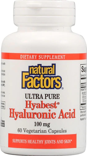 Ácido Hialurônico Hyabest® Natural Factors - 100mg - 60 Cápsulas Vegetarianas