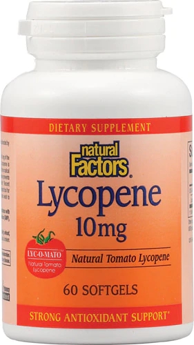 Natural Factors Licopeno 10mg - 60 Cápsulas Gelatinosas - Suporte Antioxidante Premium