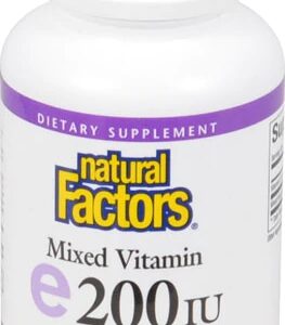 Natural Factors Vitamina E Mista 200 UI - 90 Cápsulas Gelatinosas - Antioxidante e Bem-Estar