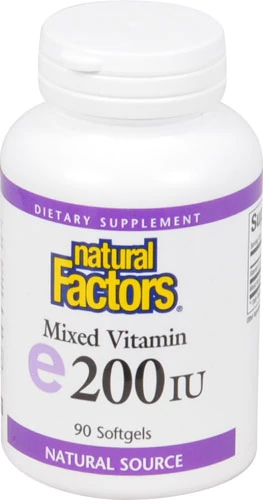 Natural Factors Vitamina E Mista 200 UI - 90 Cápsulas Gelatinosas - Antioxidante e Bem-Estar