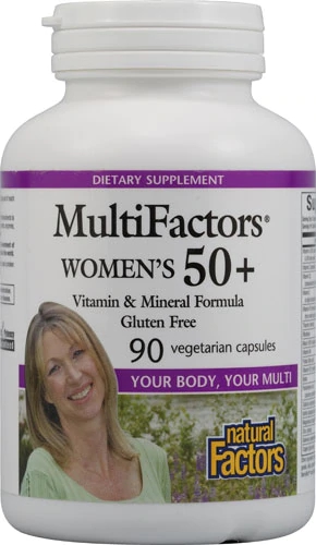 Natural Factors MultiFactors Womens 50 Plus Formula - 90 Cápsulas Vegetarianas