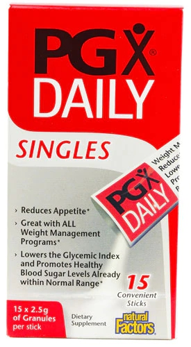 Natural Factors PGX Daily Singles - 15 Sachês - Controle de Peso e Saciedade