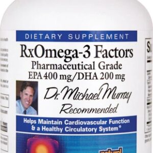 RxOmega-3 Factors™ Natural Factors 120 Cápsulas Gelatinosas - Ômega 3 Farmacêutico