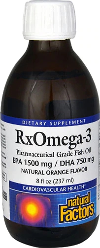 Natural Factors RxOmega-3 Laranja - 237ml - Óleo de Peixe Premium EPA DHA