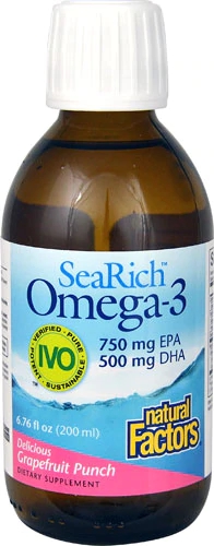 Natural Factors SeaRich™ Omega-3 750 mg EPA 500 mg DHA Grapefruit Punch -- 6.76 fl oz
