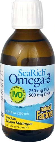 Natural Factors SeaRich™ Omega-3 750 mg EPA 500 mg DHA Lemon Meringue -- 6.76 fl oz