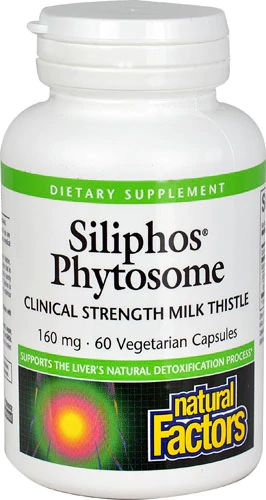 Natural Factors Siliphos Phytosome - 160mg - 60 Cápsulas Vegetarianas | Suporte ao Fígado