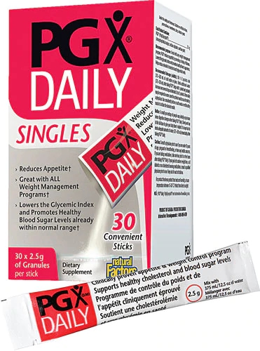 Natural Factors PGX Daily Singles - 30 Sachês - Controle de Peso e Saciedade