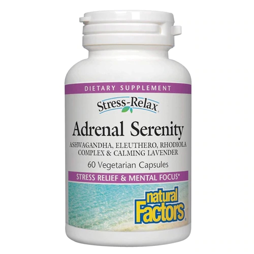 Natural Factors Stress-Relax Adrenal Serenity - 60 Cápsulas Vegetarianas: Alívio Natural do Estresse e Ansiedade